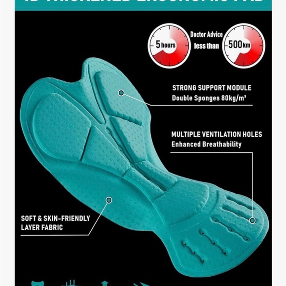 Gray Men's 3/4 Cycling Bib Shorts, Men Large 34- 36, Bike Bib Pants 4D Padded - Picture 3 of 6